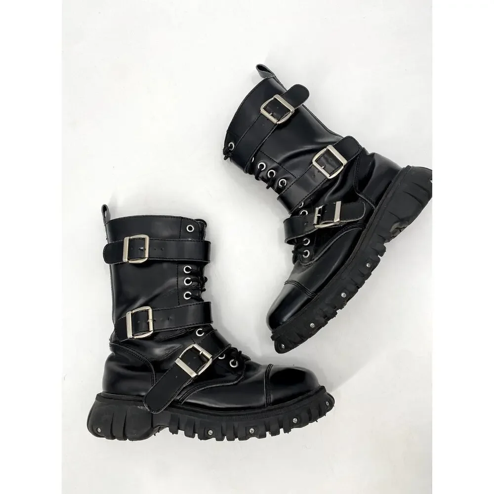 TUK Black TUKskin 3-Buckle Anarchic Airship Boot